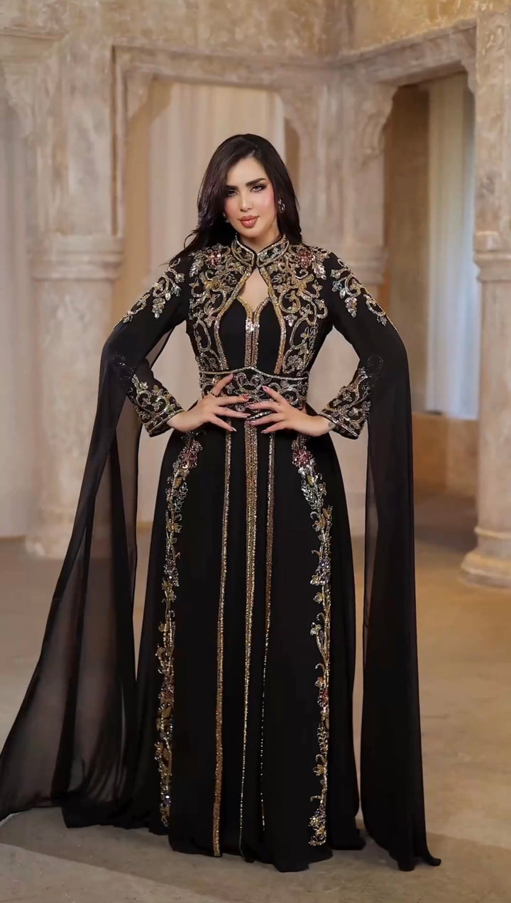 LATIFA Black kaftan