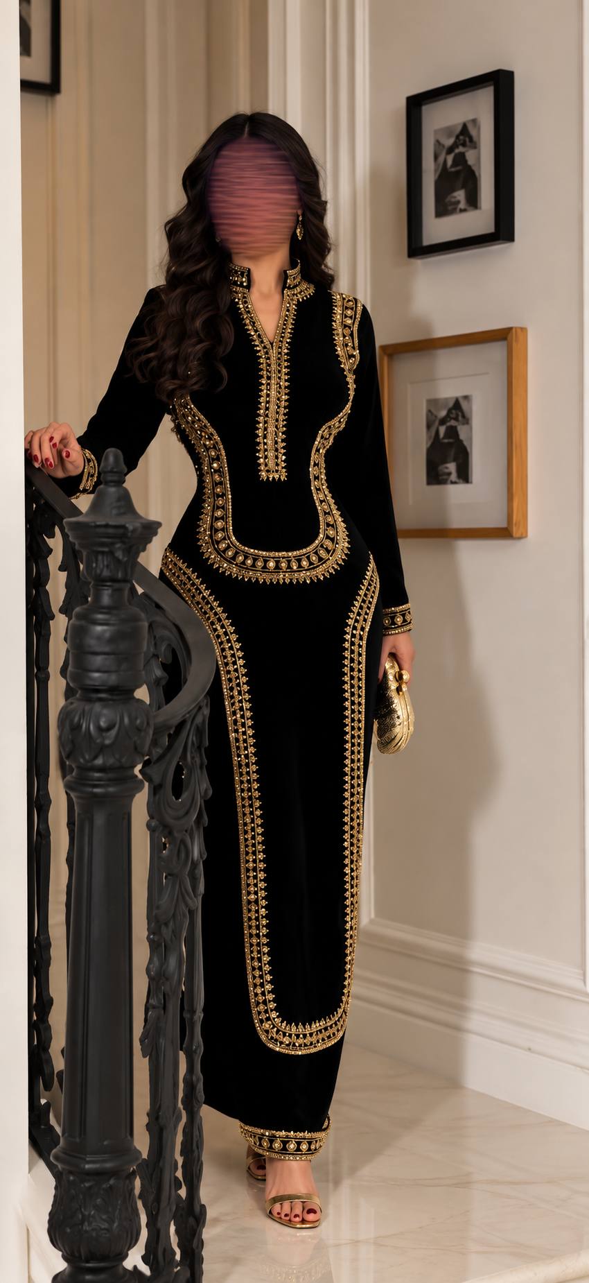 JUMANA VELVET KAFTAN