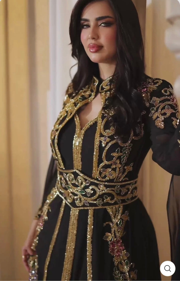 LATIFA Black kaftan