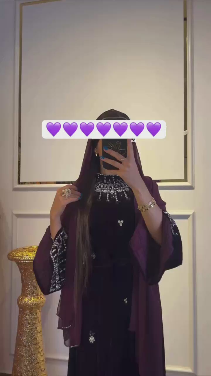 Aryam Purple Velvet Dress