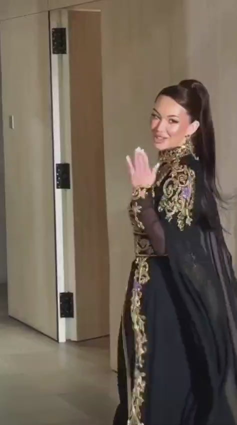 LATIFA Black kaftan