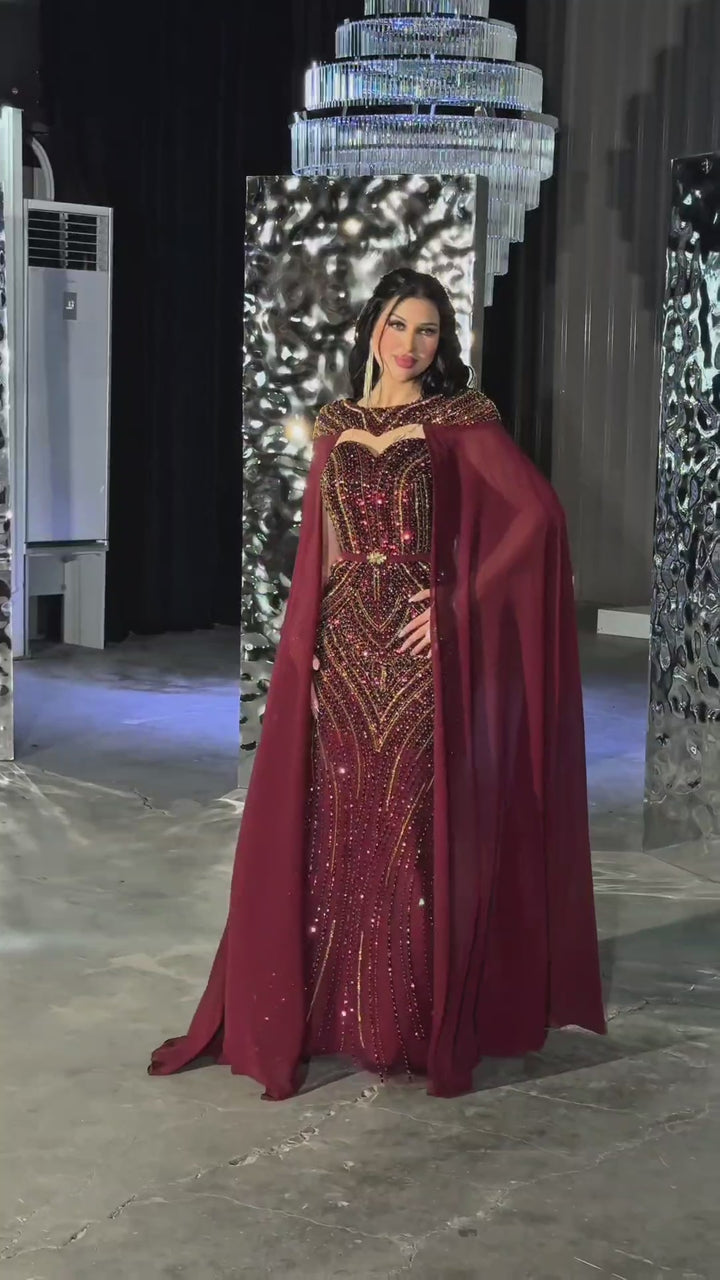 Ghazal Burgundy Dress