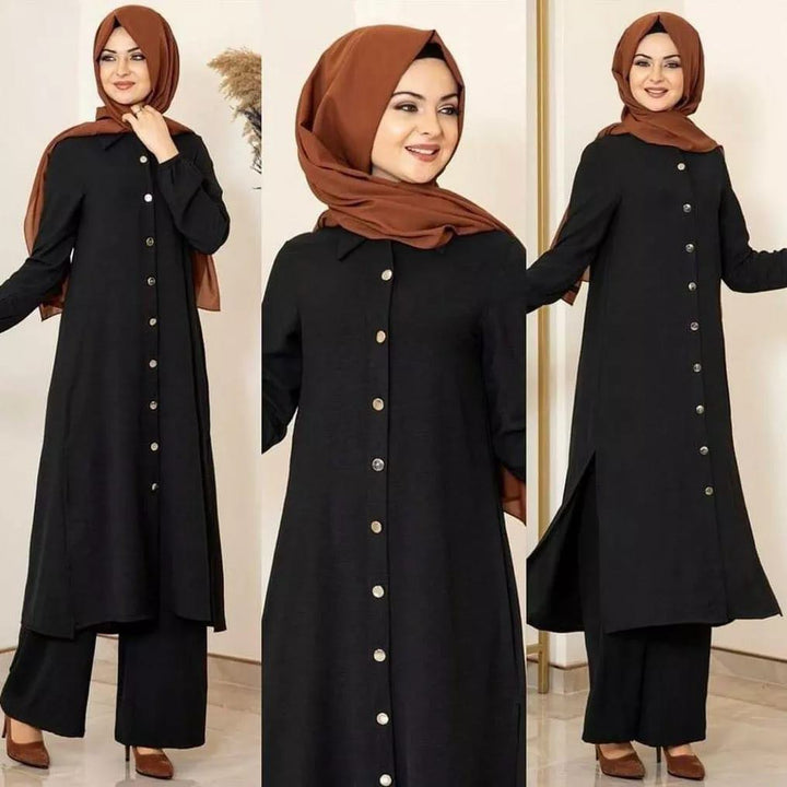 Two Piece Hijab Evening Suit