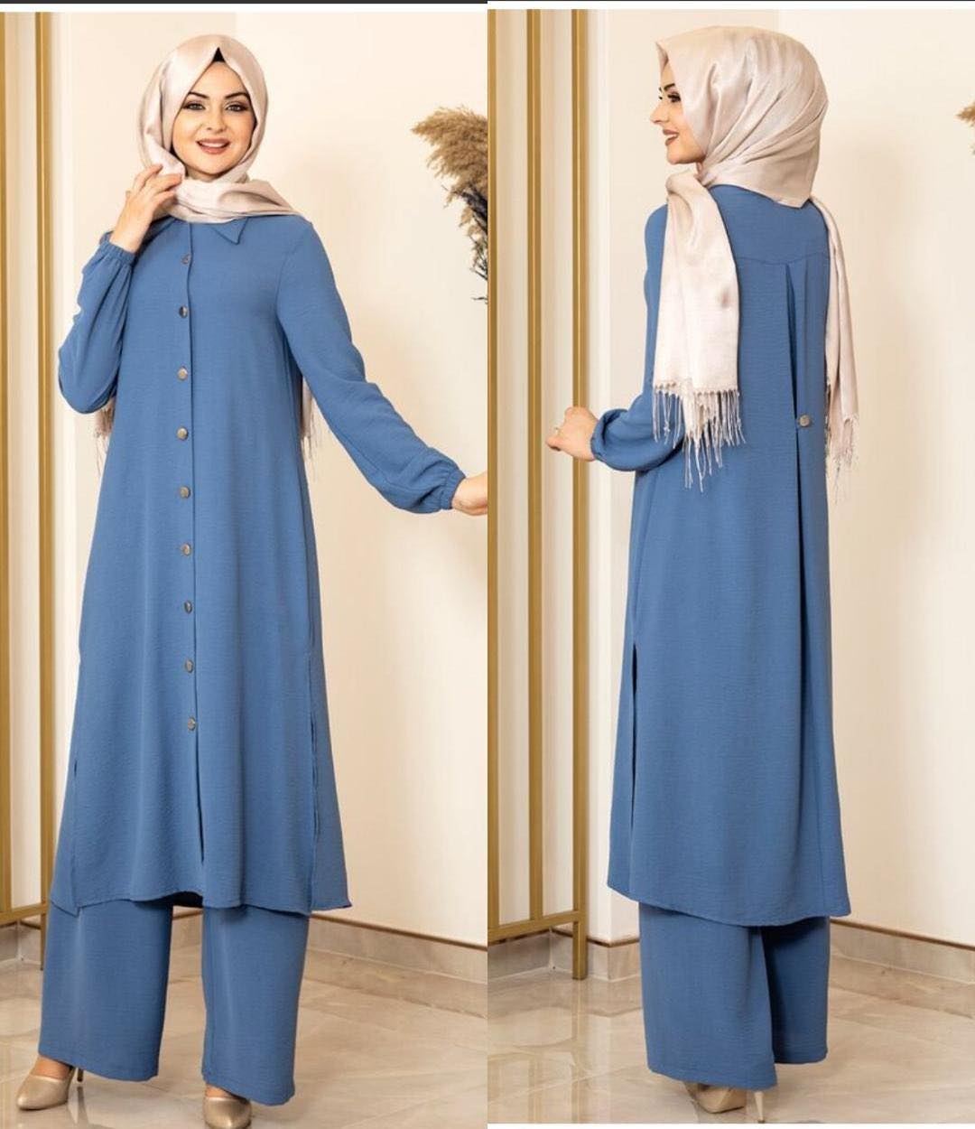 Two Piece Hijab Evening Suit